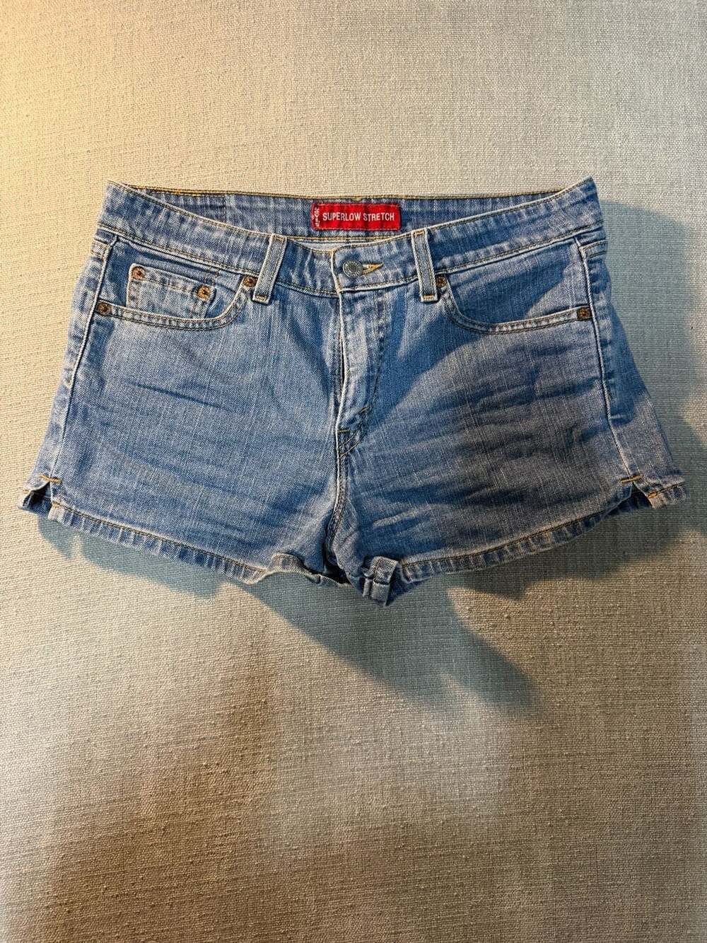 Levi's Superlow Stretch Denim Jean Shorts